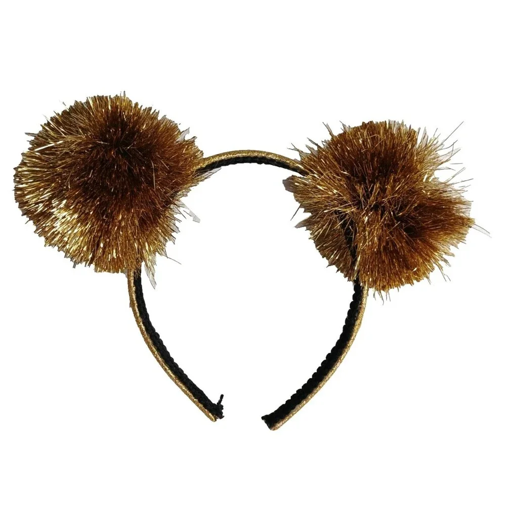 Girls Headband Lot  of 3: Gold LOL Surprise, Animal Print Cat Ears, Hearts